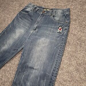Vintage Y2K ECKO UNLTD Men's‎ Size 38 Blue Denim Baggy Fit Jeans Skater Grunge